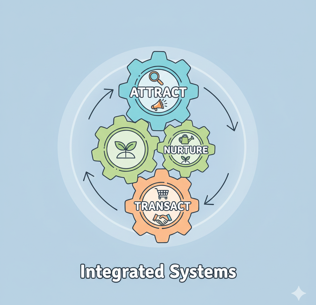 Attract, Nurture, Transact: The 3 Pillars of a Growth-Focused MarTech Stack