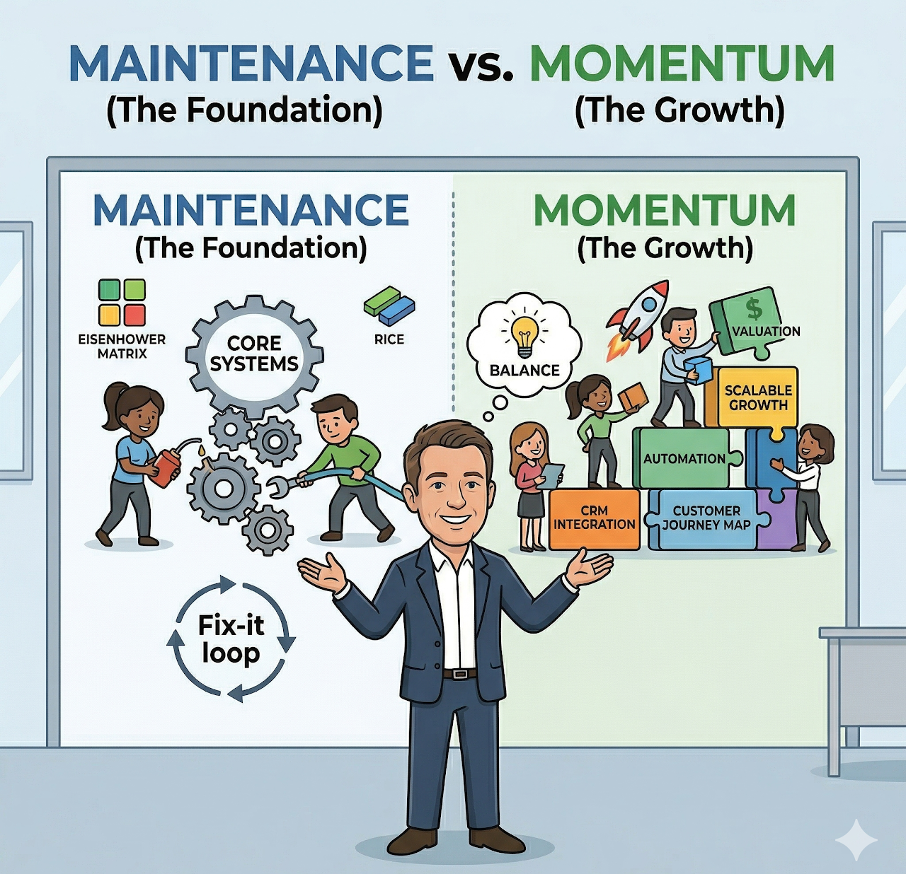 Maintenance versus Momentum: How to Scale Valuation with the Right Frameworks