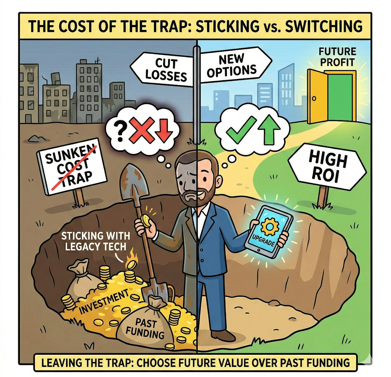 The Sunken Cost Trap: Why Sticking with Legacy Tech is Costing You More Than Switching